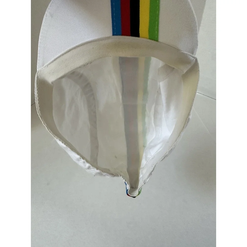 Lazer Helmets Cycling Since 1919 Cap Hat White Colored Racing Stripes Front Logo